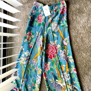 GP& J Baker x H & M wide leg floral pants